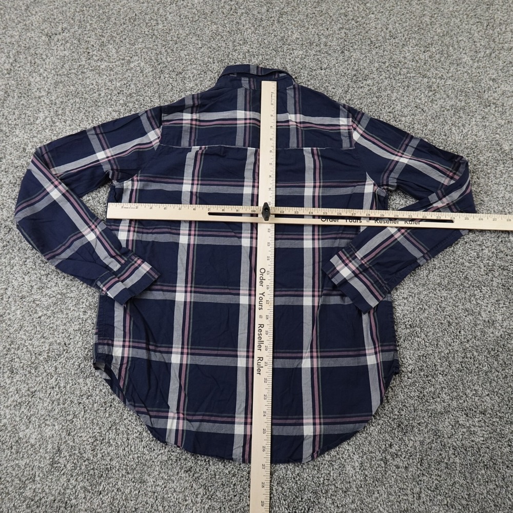 Abercrombie Fitch Shirt Womens M Blue Long Sleeve Button Up Casual Preppy Grunge - Picture 7 of 10